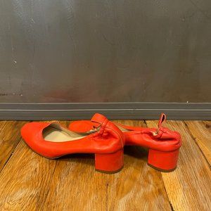 Everlane Leather Heel Slip On Shoes